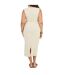 Womens/ladies Sleeveless Midi Dress Stone Brave Soul-3