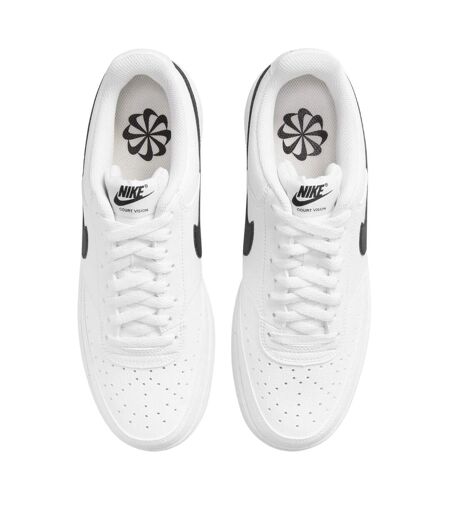 Mens Vision Low Leather Trainers White Black Nike