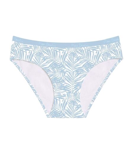 Lot de 3 slips femme  en coton uni et imprimé ceinture fine 2cm Pck1 Pierre Cardin