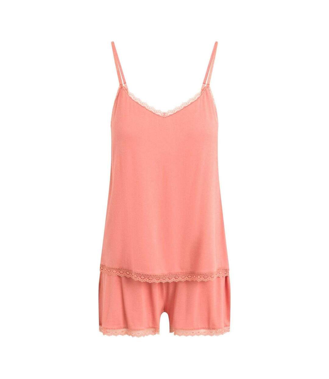 Ensemble De Pyjama Court Motif/style Lacets Kendall Femme Rose Clair CCDK Copenhagen-1