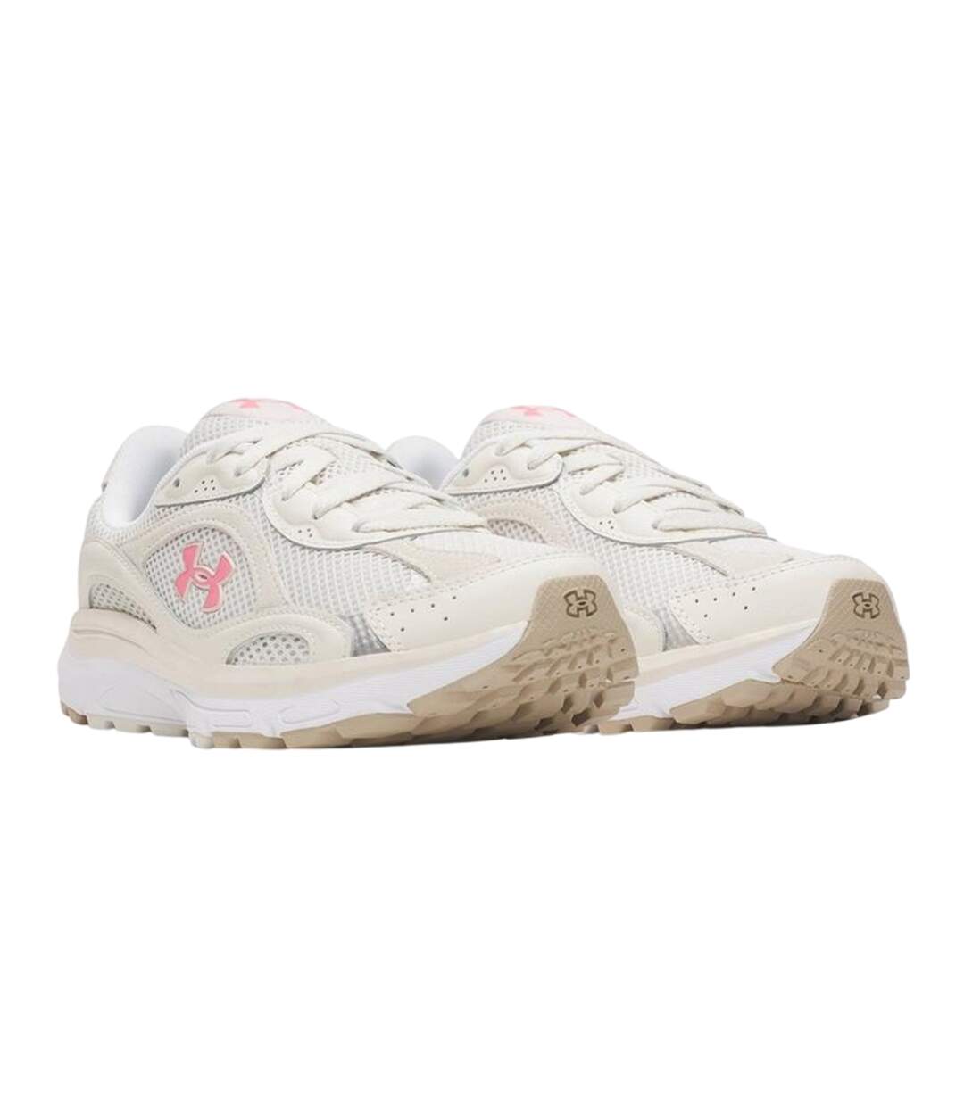 Womens/ladies Performance Tech Trainers Light Pink Under Armour-4