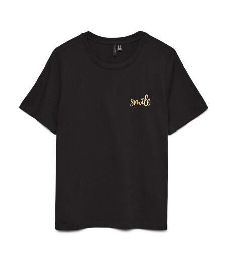 T-shirt noir femme vero moda folina