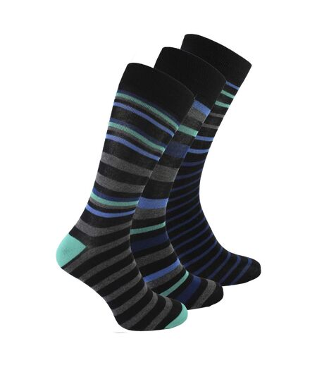 Sock Snob - 12 Paires Homme Chaussettes Bambou Fantaisie Rayures Design