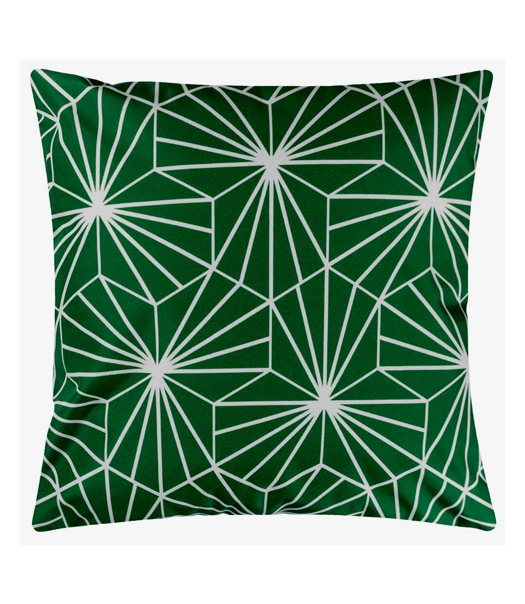 Hexa geometric outdoor cushion cover 43cm x 43cm green/white Furn