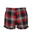 Short tartan femme rouge / bleu marine SF