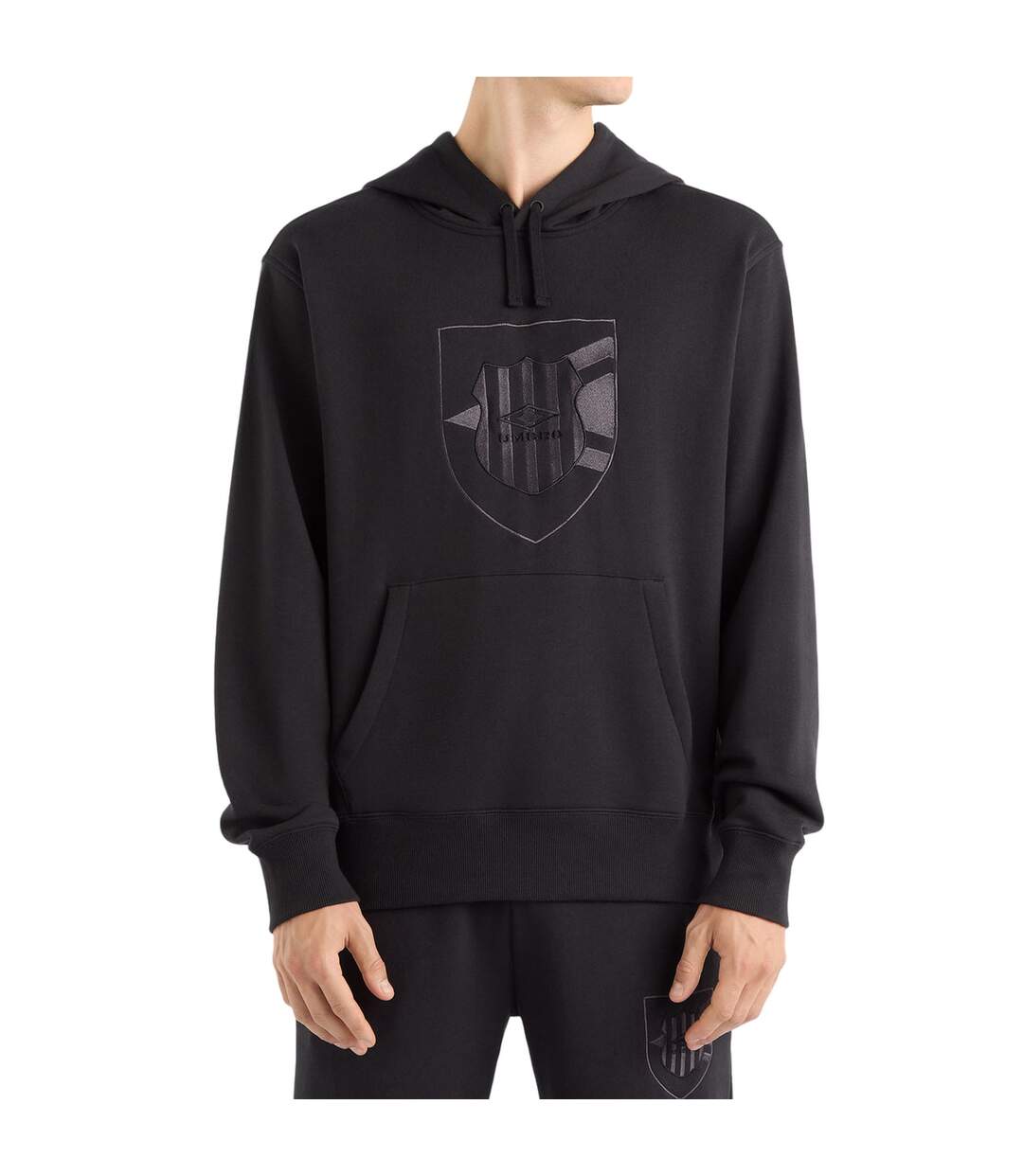 Mens crest hoodie noir Umbro-1