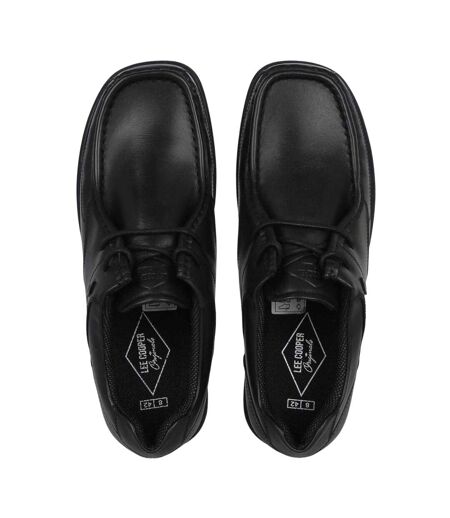 Mens Waltham Leather Lace Up Shoes Black Lee Cooper