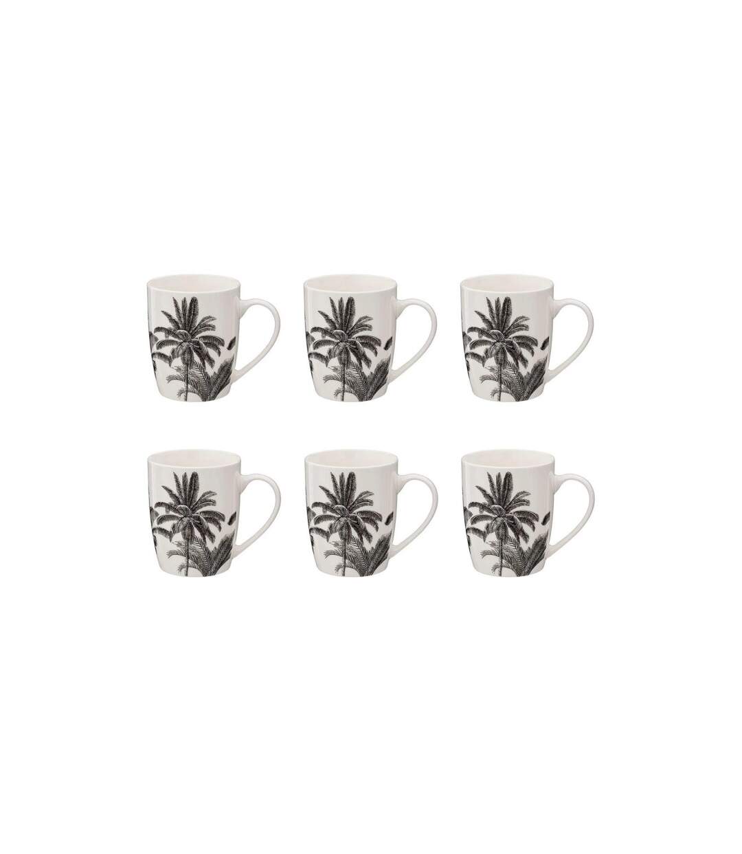 Lot de 6 Mugs en Porcelaine Bota 36cl Beige-1