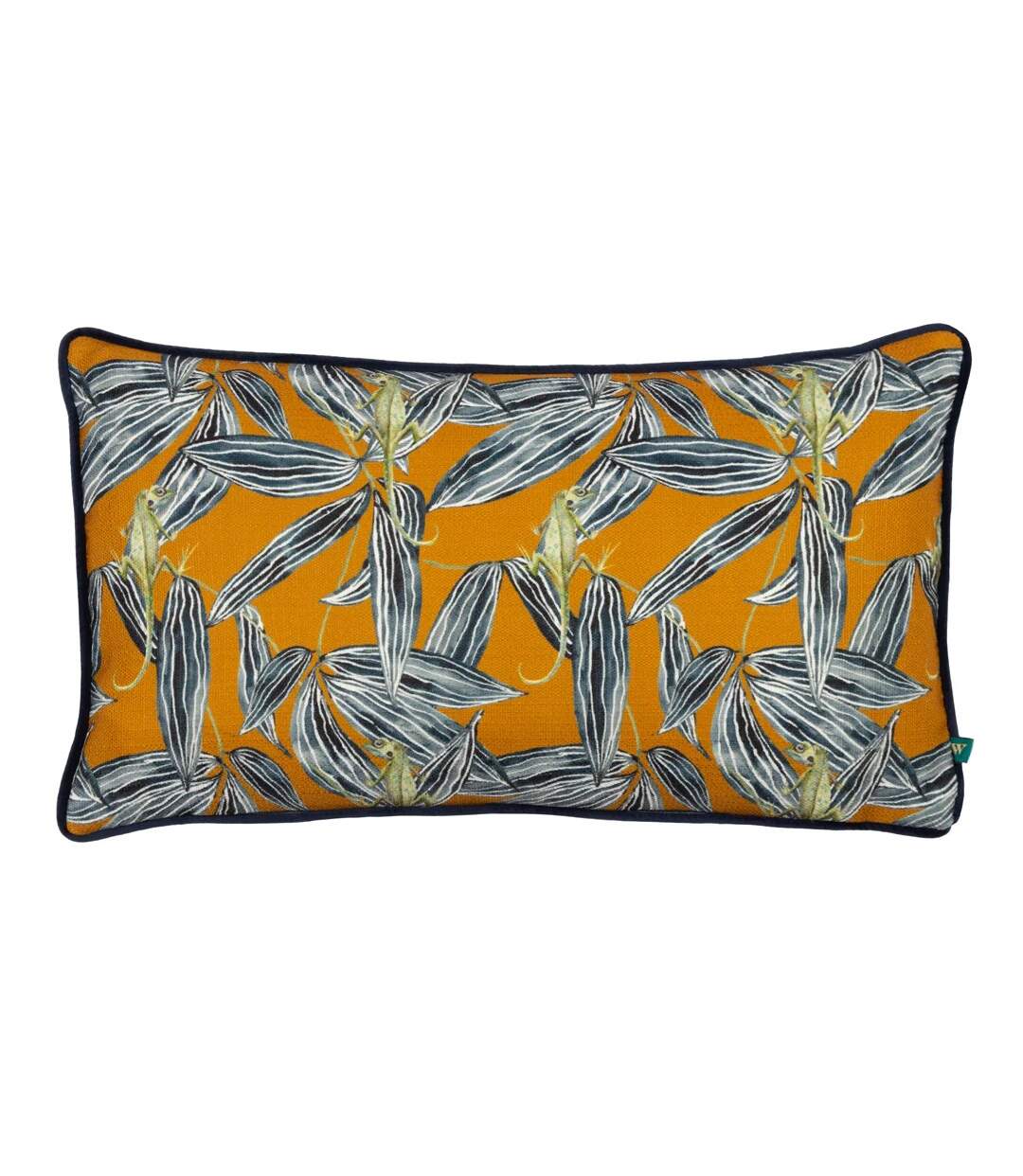 Ebon wilds nkiru piped cushion cover 30cm x 50cm saffron Wylder