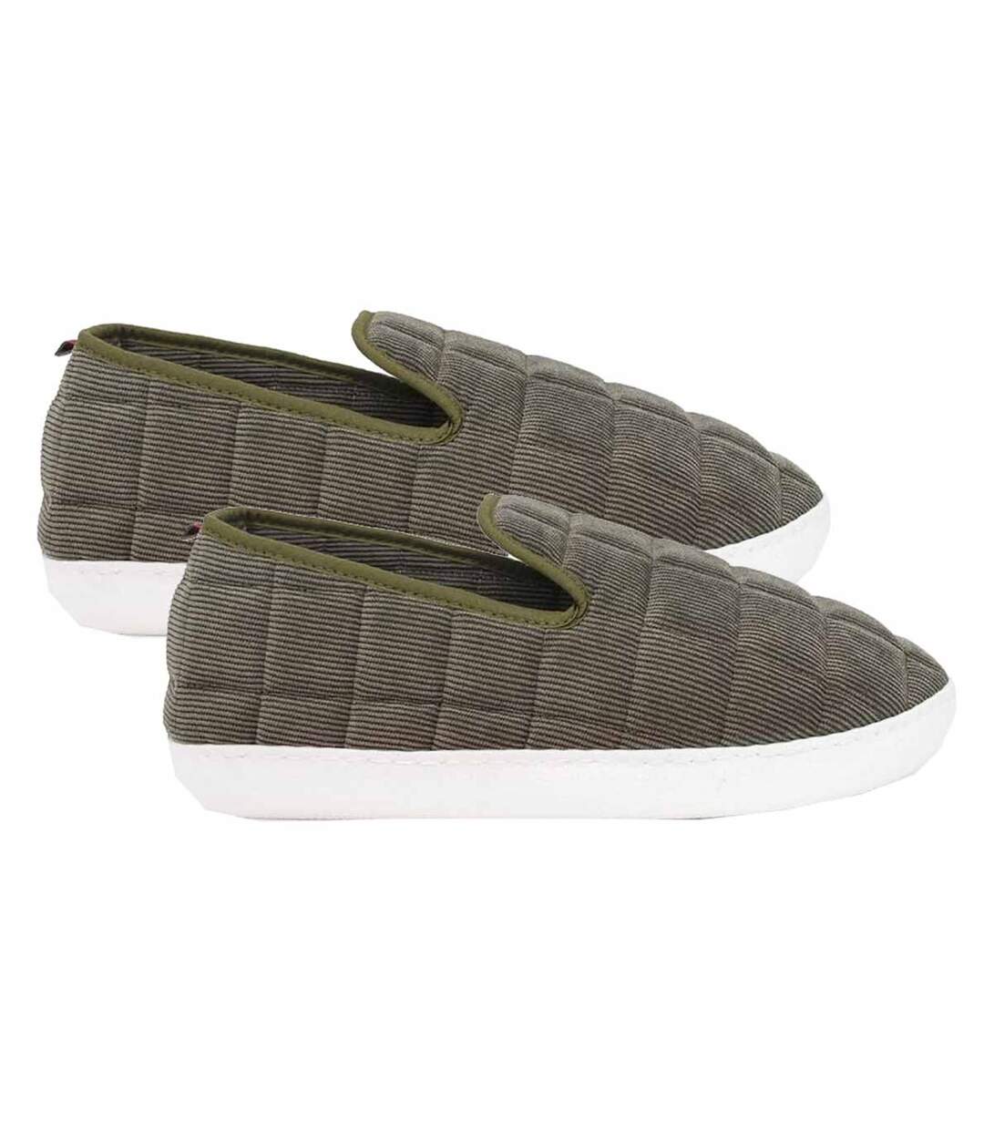 Pantoufles Chaussons In Outdoor SOUTS Confort Premium IGLOO VELOURS KAKI-1