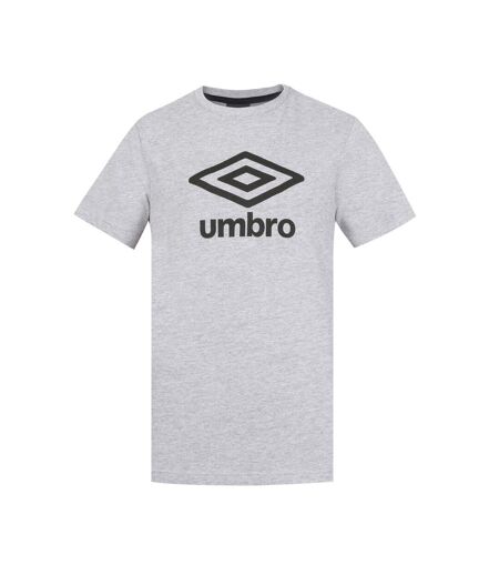 Tee shirt homme col rond chiné en coton 160GSM et logo imprimé 729281 Umbro
