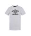 Tee shirt homme col rond chiné en coton 160GSM et logo imprimé 729281 Umbro-1