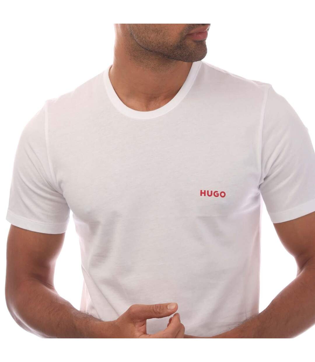 T-shirts Homme Blanc Rouge Gris Hugo-3