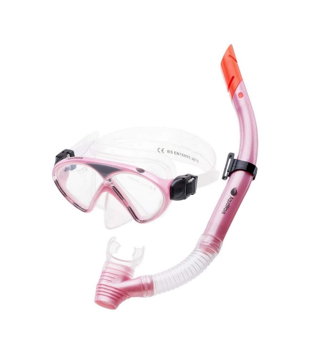 Set de plongée dolphin adulte rose / transparent Aquawave-1