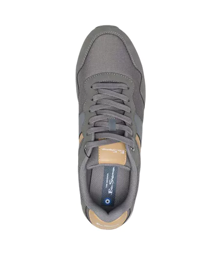 Baskets Style Logo Owen Homme Gris Vert Brun Clair Ben Sherman