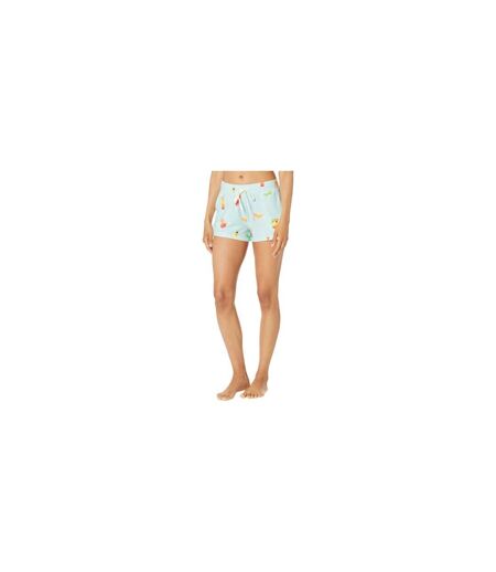 Womens/ladies Let´s Drink About It Jersey Relaxed Fit Lounge Shorts Aqua Multicoloured PJ Salvage