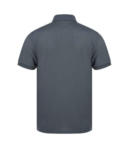 Henbury Mens Piqu Polo Shirt (Charcoal) - UTPC4429