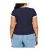 T-shirt Motif/style Ringer Femme Bleu Marine Blanc Brave Soul-4
