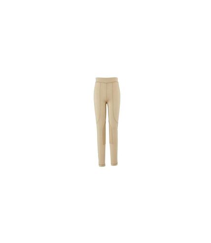 Womens/ladies performance flex knee patch riding tights beige Dublin