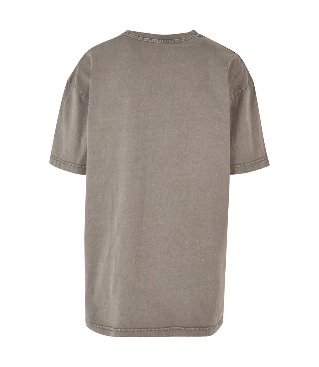 T-shirt Motif/style Délavé À L'acide Femme Anthracite Build Your Brand-2