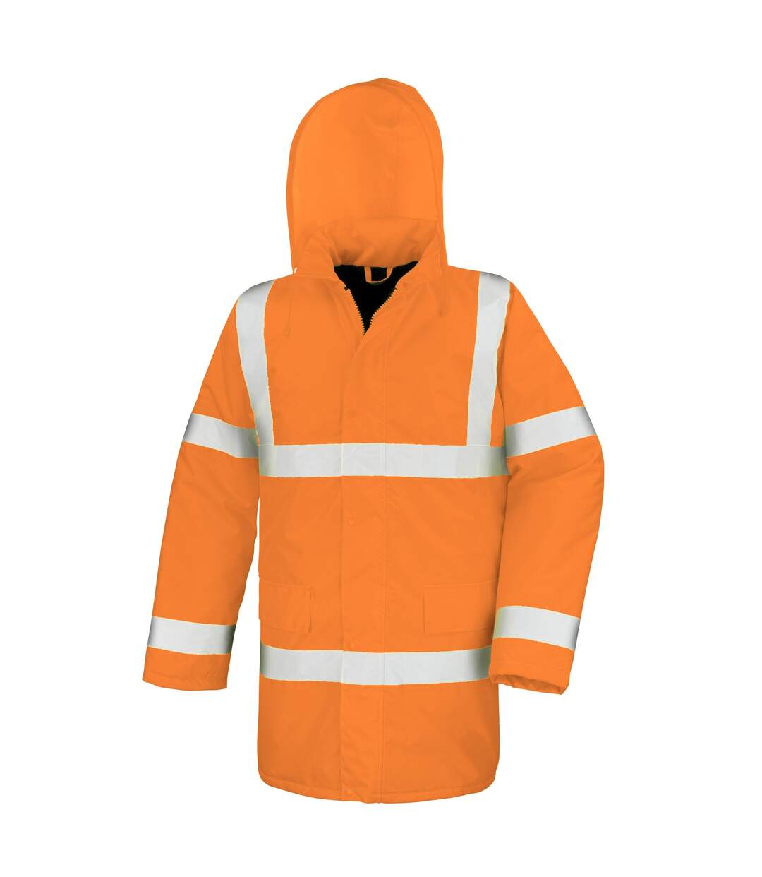 Result Core High-Viz Motorway Coat (Waterproof & Windproof) (Pack of 2) (Orange)