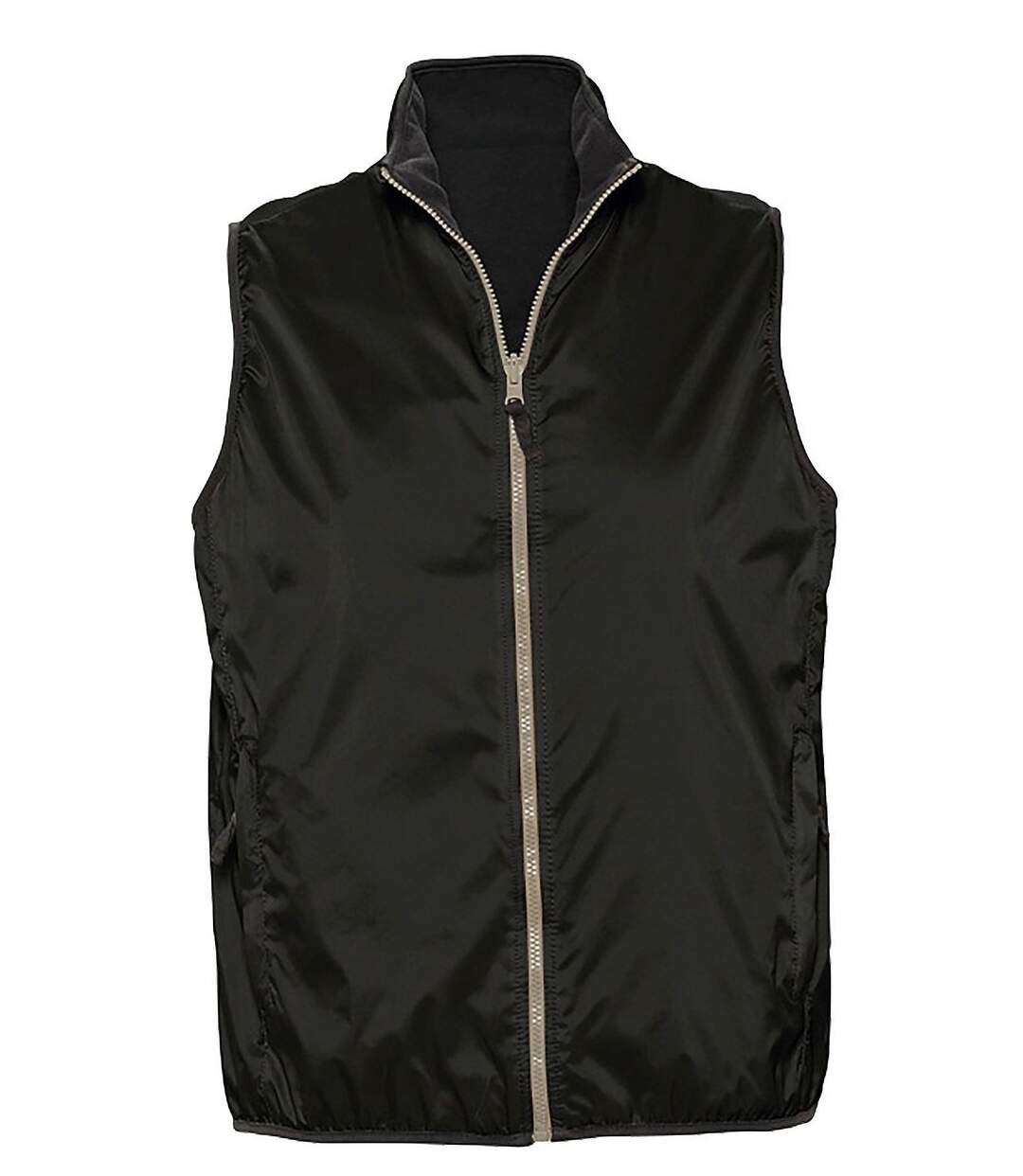 Gilet sans manches réversible imperméable doublé 44001 - noir - unisexe