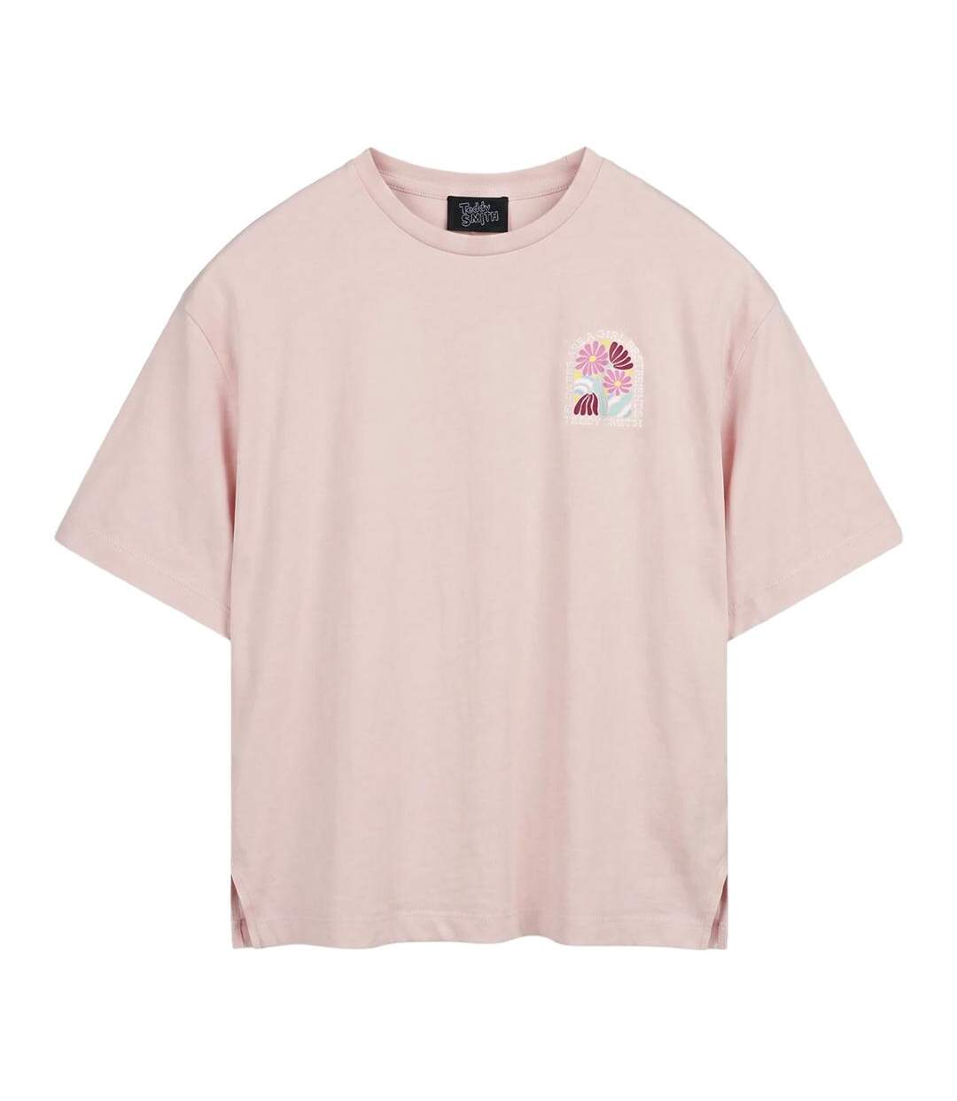 T-Shirt rose femme teddy smith flowa-1