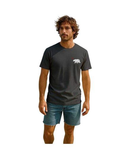 Mens Cali Crew Neck T-shirt Charcoal Republic Of California