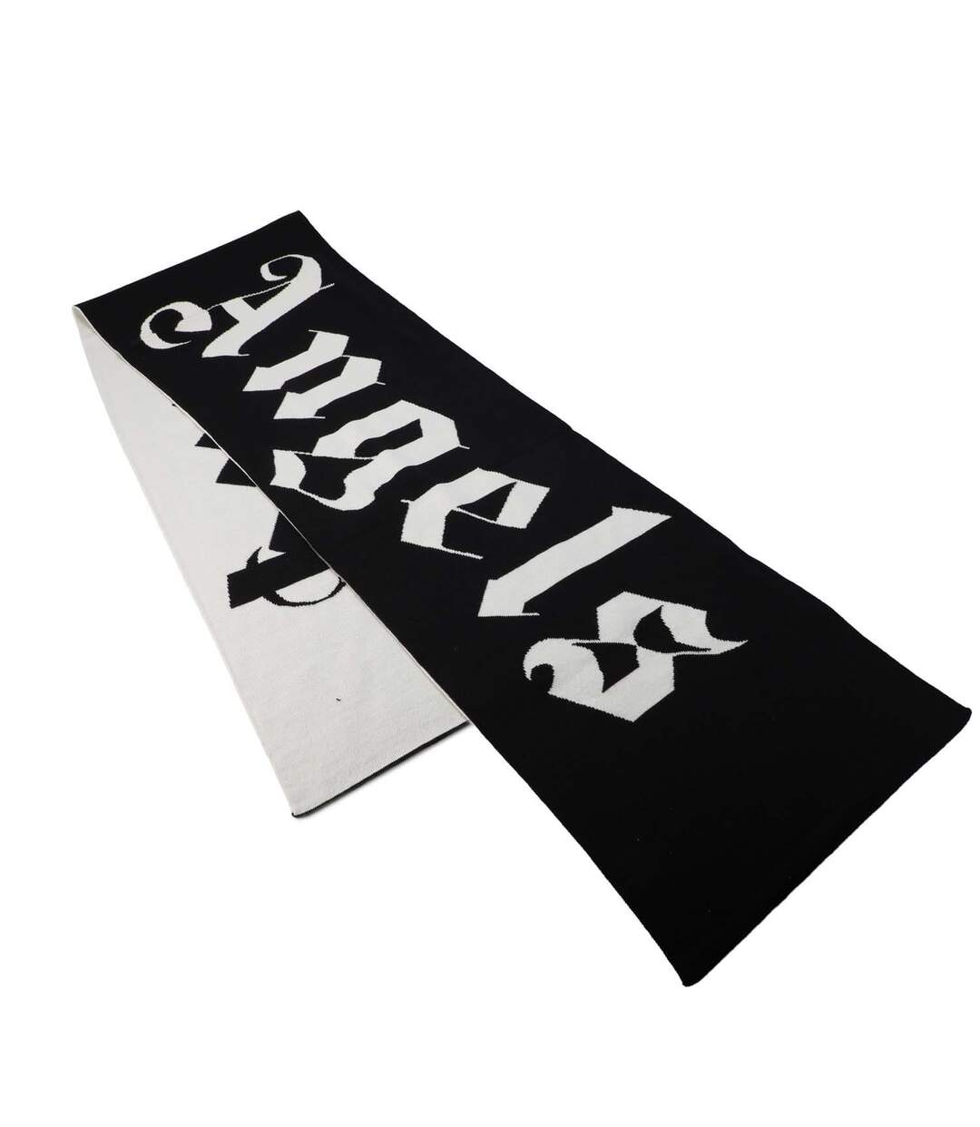 Macro Logo Scarf One Size Black White Palm Angels-1