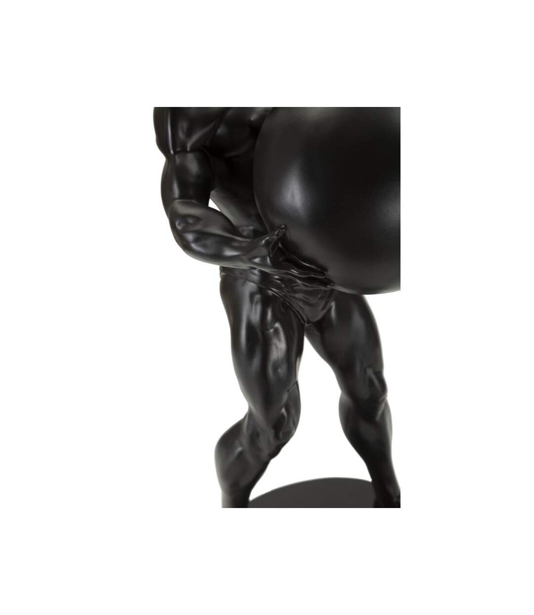 Statuette Homme Athlétique Atlas 43cm Noir-5