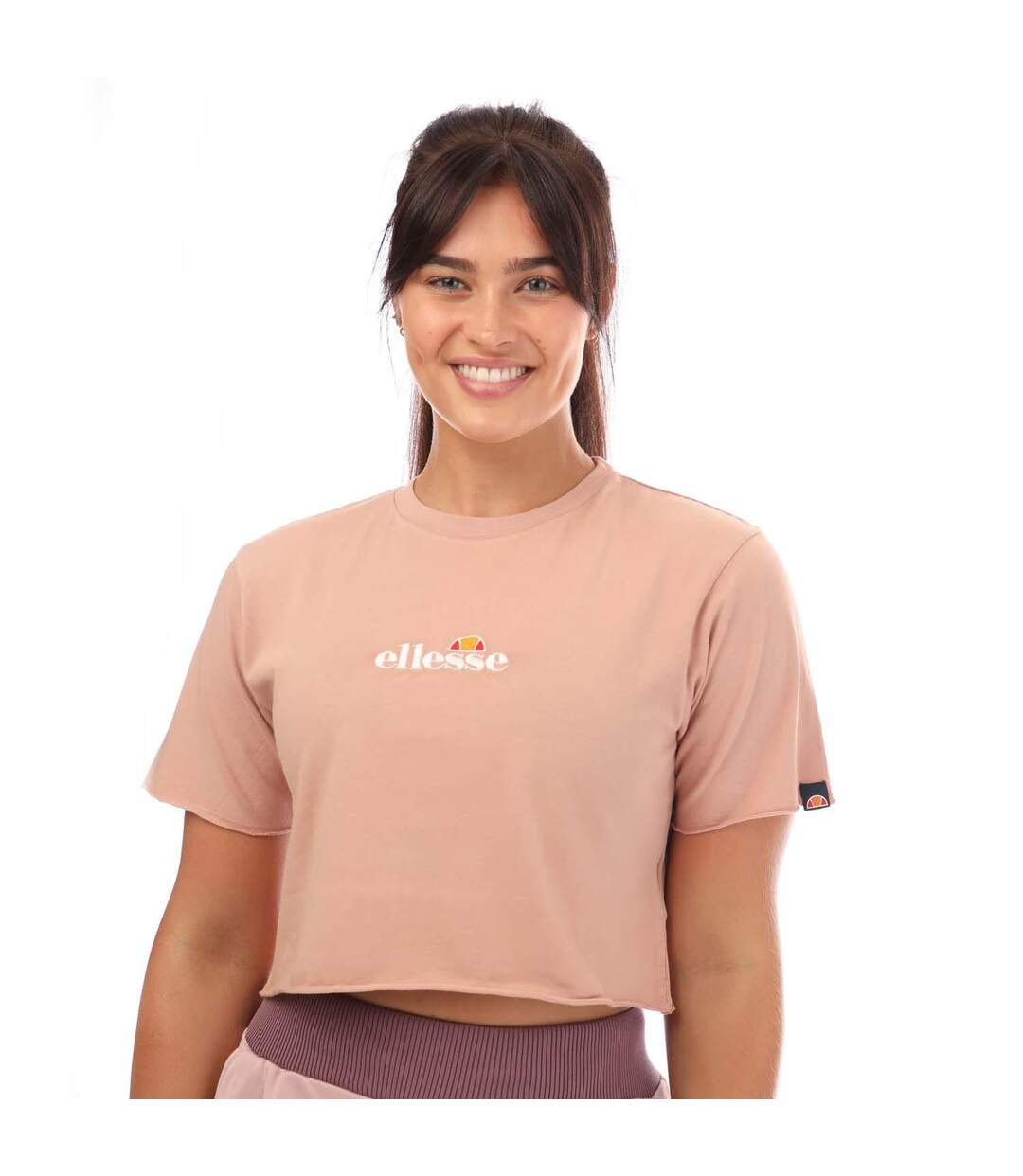 T-shirt court celesi femme rose Ellesse-3