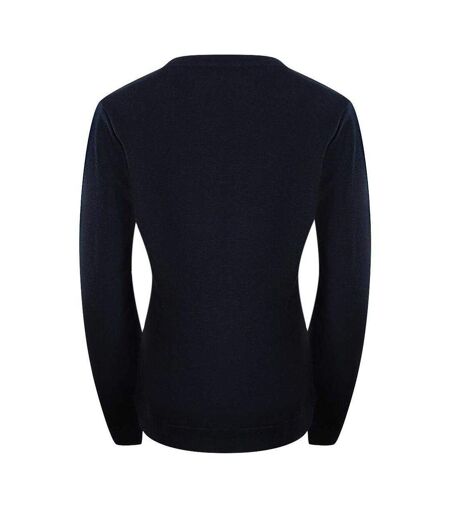 Womens/ladies Small Logo Long-sleeved T-shirt Navy White Love Moschino