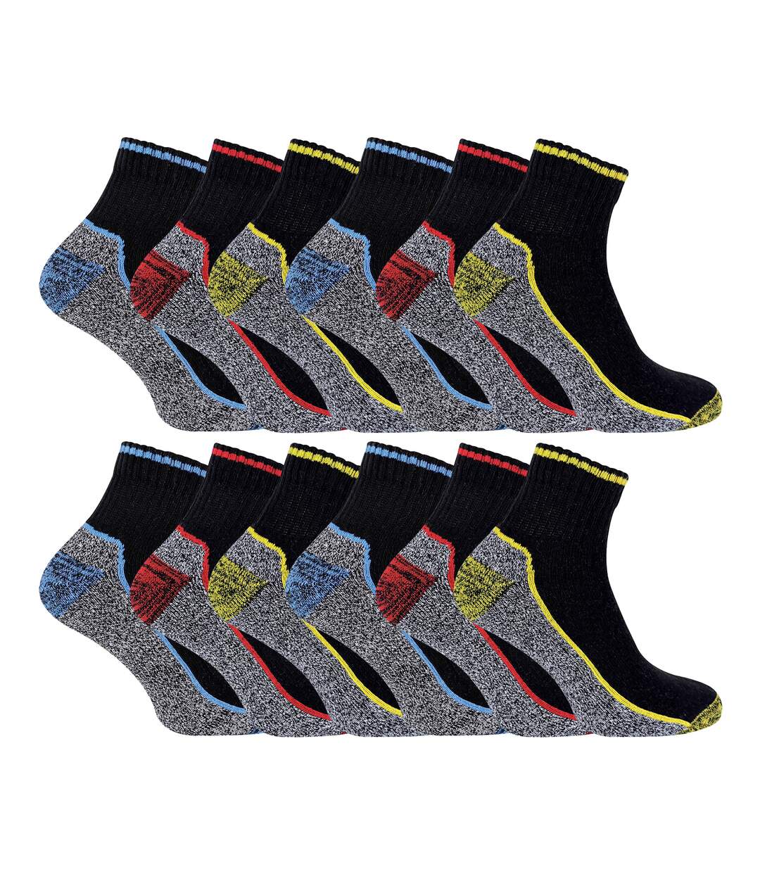 12 Pairs Short Bamboo Work Socks for Men-1