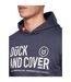 Mens hillman hoodie navy Duck and Cover-4