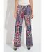 Pantalon large taille élastiquée satin imprimé-1