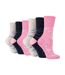 6 Pairs Ladies Non Elastic Patterned Socks-1