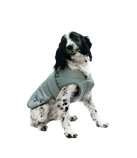 Muddy paws ultimate reflective dog coat l neckline: 66cm-80cm-50cm silver Ancol