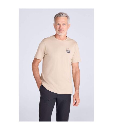 Mens Adventure Awaits T-shirt Beige Mountain Warehouse