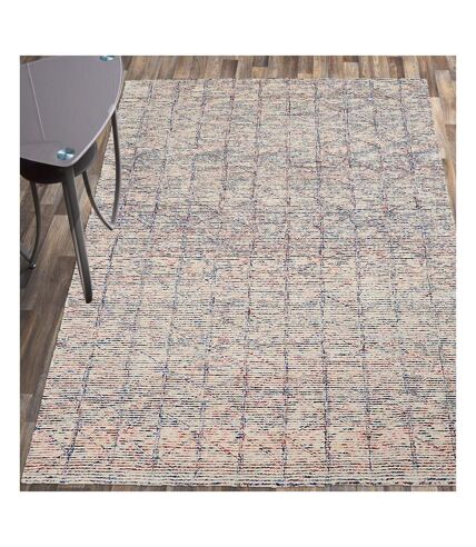 Tapis salon et chambre fait à la main en laine motif faux uni BERNES