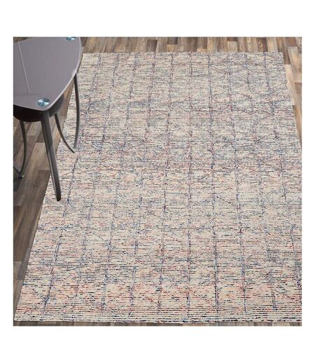 Tapis salon et chambre fait à la main en laine motif faux uni BERNES