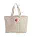 Becky Heart Canvas Everyday Tote Bag One Size White Hugo-2