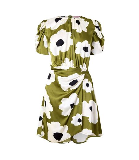 Robe Courte Soirée Motif/style Floral Femme Kaki AX Paris