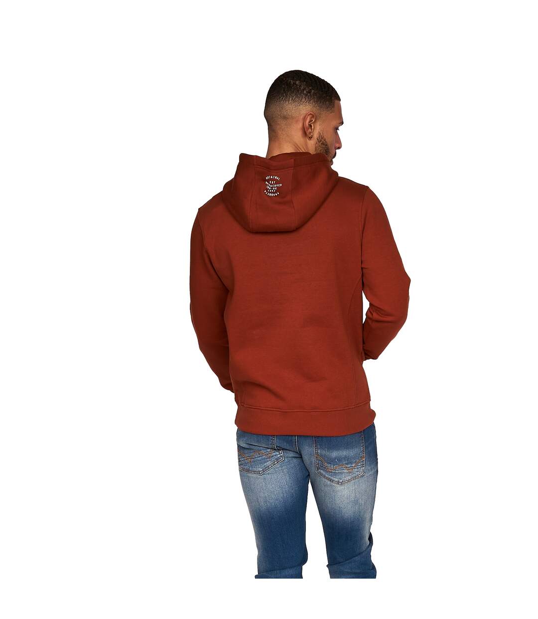 Sweat à capuche fillberts homme rouge orangé Duck and Cover-2