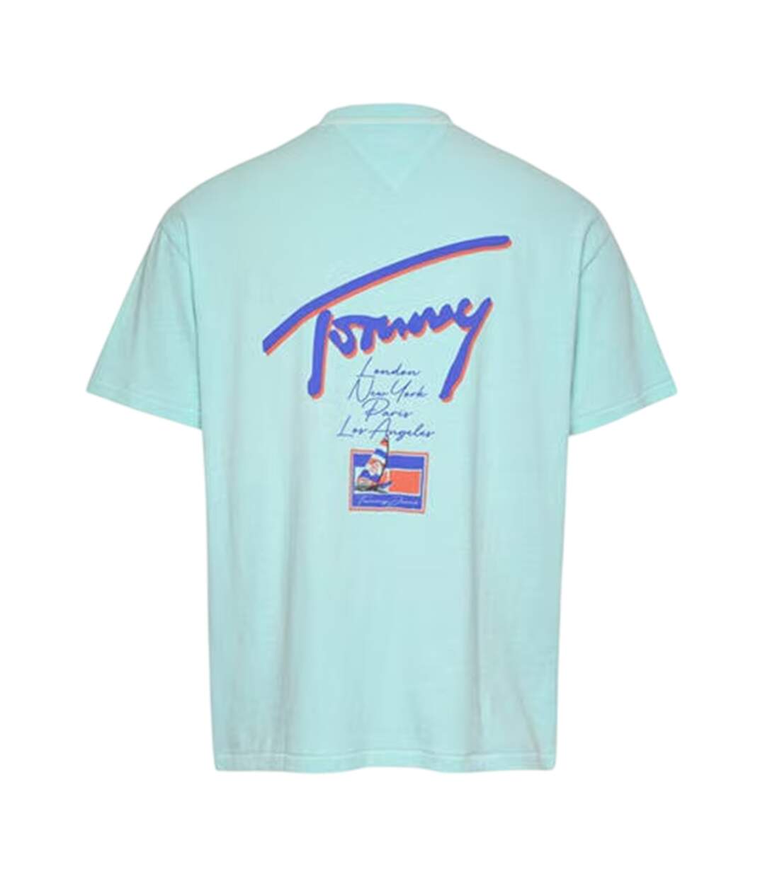 T-shirt Motif/style Délavé Homme Turquoise Pâle Tommy Jeans-2