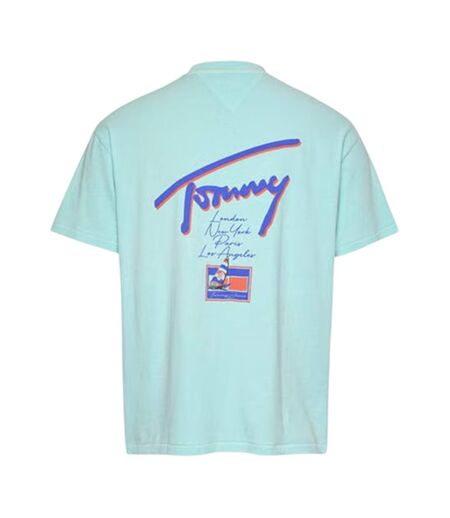 T-shirt Motif/style Délavé Homme Turquoise Pâle Tommy Jeans
