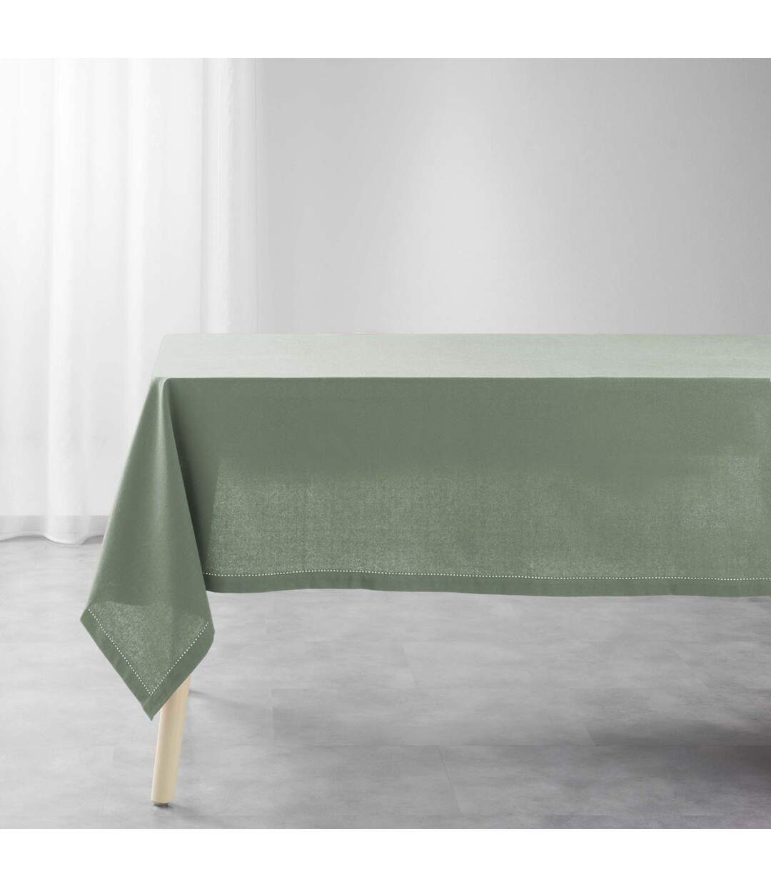 Nappe de Table Uni Charline 140x240cm Vert Cèdre-1