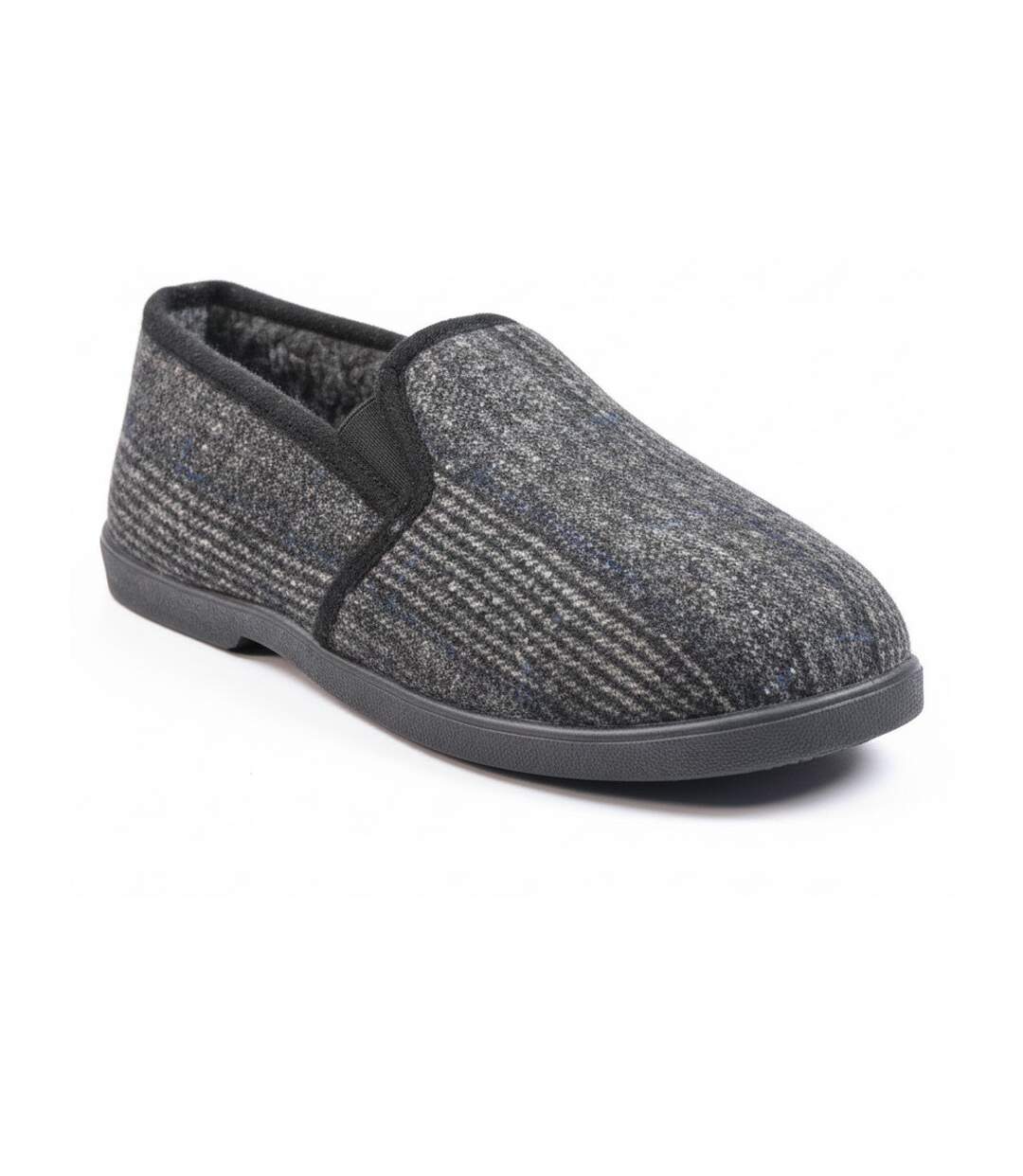 OZABI Pantoufles Charentaises Homme Fourrées, Tige Textile à Carreaux-1