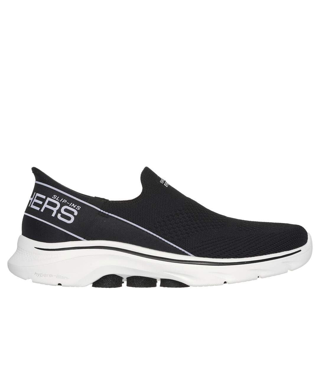 Womens/ladies go walk 7 mia trainers black/white Skechers-3