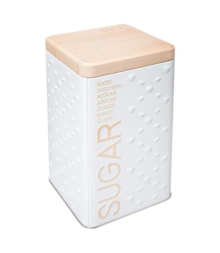 Boîte à Sucre en Poudre Scandi 18cm Blanc