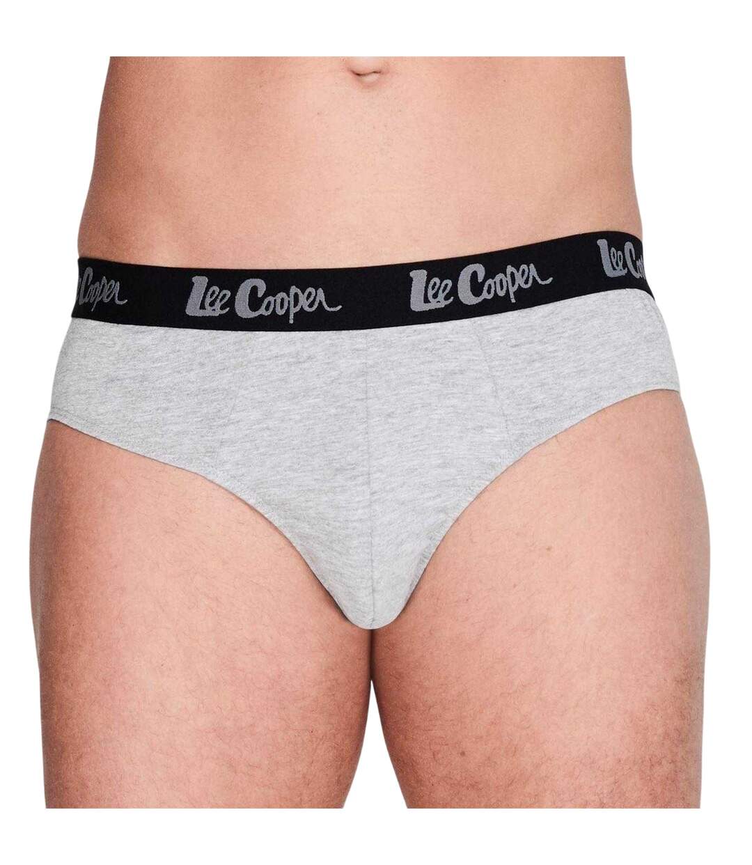 Lot De 5  Slips Homme Noir Gris Anthracite Chiné Lee Cooper-3